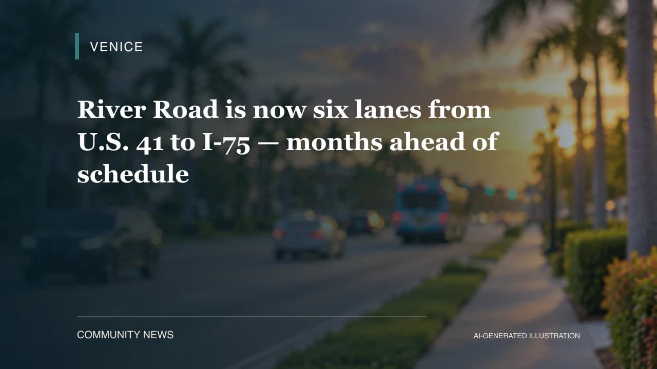 River Road is now six lanes from U.S. 41 to I-75 — months ahead of schedule